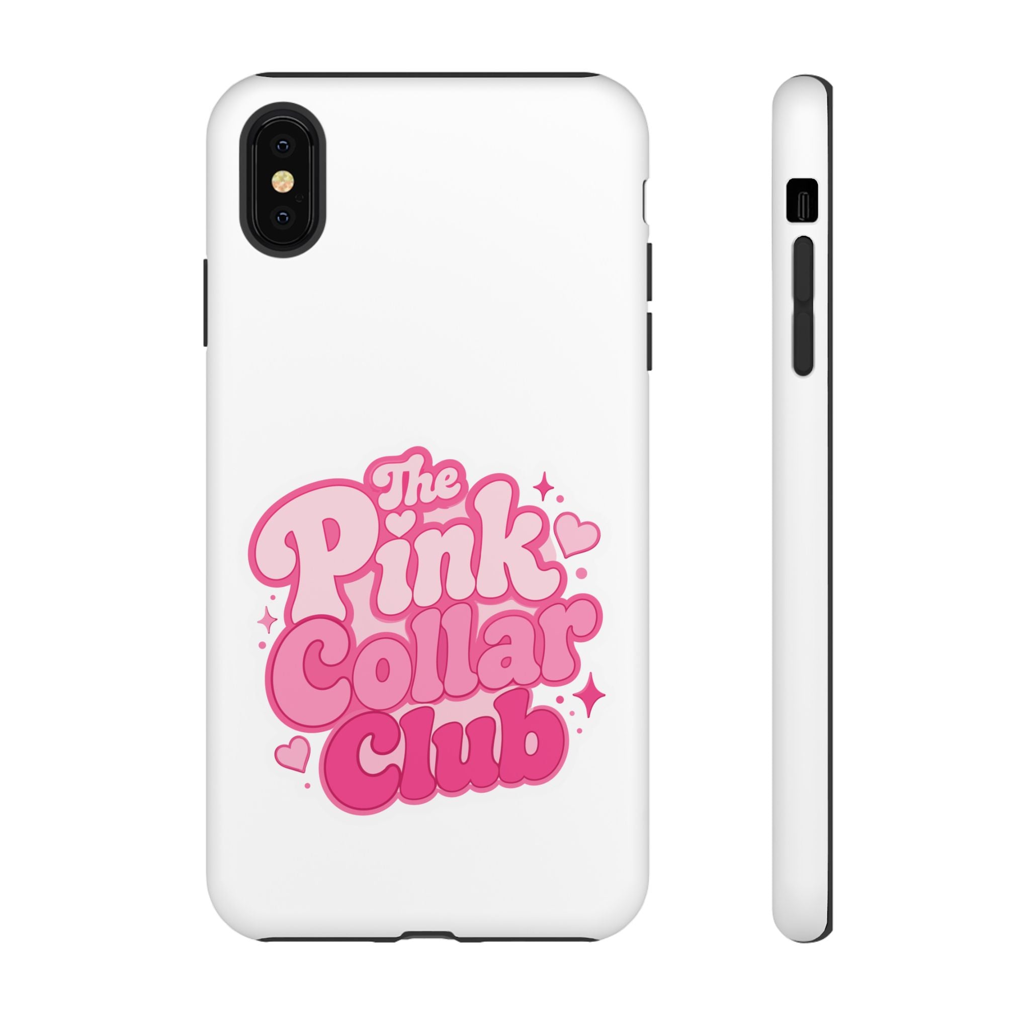 The Pink Collar Club Phone Case — iPhone Cute Retro Pink Graphic Tough Case