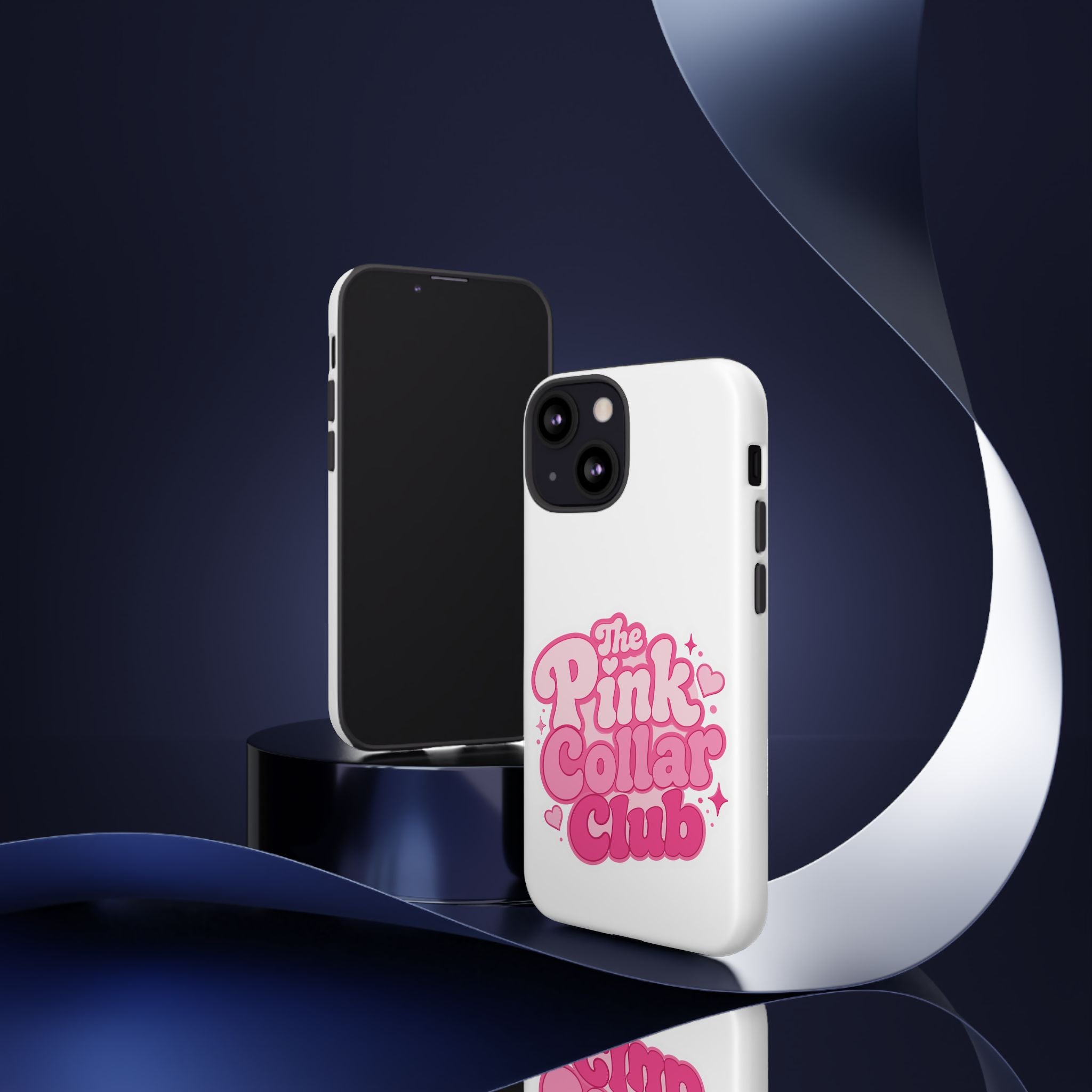 The Pink Collar Club Phone Case — iPhone Cute Retro Pink Graphic Tough Case