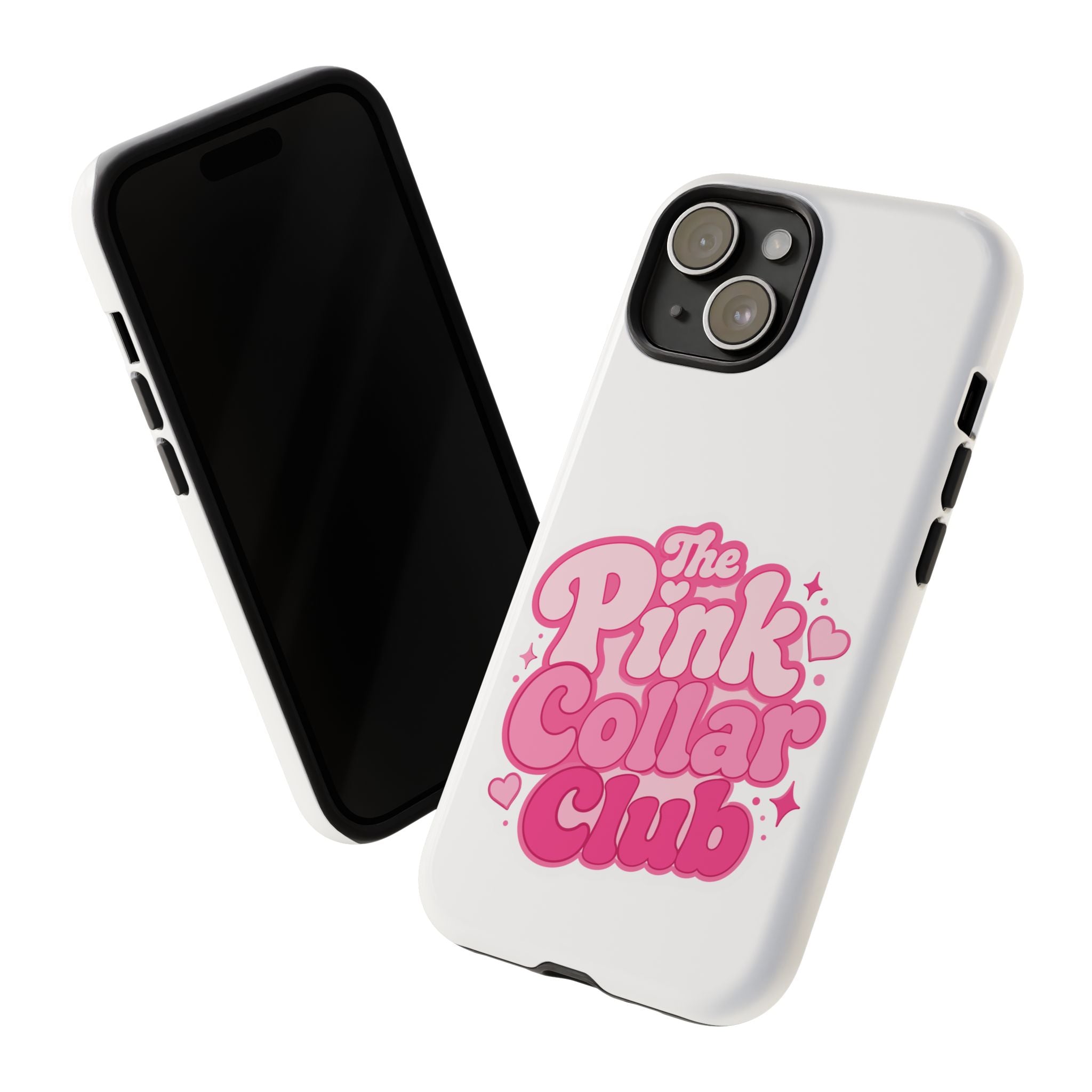 The Pink Collar Club Phone Case — iPhone Cute Retro Pink Graphic Tough Case