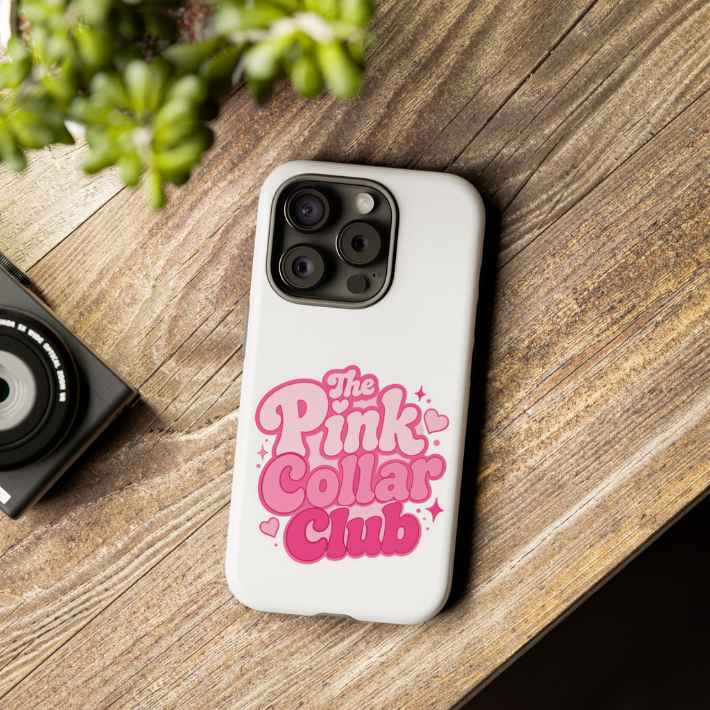 The Pink Collar Club Phone Case — iPhone Cute Retro Pink Graphic Tough Case