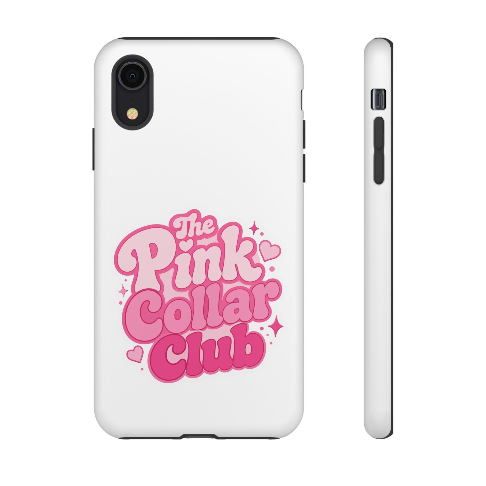 The Pink Collar Club Phone Case — iPhone Cute Retro Pink Graphic Tough Case